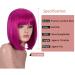 Annivia Hot Pink Short Bob Wig with Bangs - 12 inch Synthetic Straight Wig for Women - Halloween Cosplay Party Natural Hair-Like Wig (Hot Pink) - Buy Online on GoSupps.com