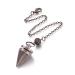 SUNNYCLUE 1 Box Copper Pendulum Dowsing Metal Divination Gold Energy Spiritual Point Pendulum Chain for for Divination Dowsing Wicca Balancing Pointed Cone Pendant Pendulum Red Copper