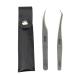 Vetus Ultra Rigidity Curved Dolphin Tweezer - Anti-Static Stainless Steel for Individual Volume Lashes | 1PC with Black Leather Case - Buy Online on GoSupps.com