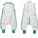 Baby Sleep Sack with Feet Winter 2.5 TOG 100% Cotton | Green Animal XL | Toddler Sleeping Bag for 3-4 Years | Sleeveless with 3 Zipper Methods - Buy Online on GoSupps.com