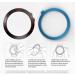 Abanen for Fenix 5X/Fenix 5X Plus Watch Bezel  Stainless Steel Polished Adhesive Cover Anti-Scratch Protector Cover Ring for Garmin Fenix 5X/Fenix 5X Plus (Black-red) - Buy Online on GoSupps.com