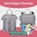 Babbleroo Multifunctional Diaper Bag Backpack - Large Baby Bag with Diaper Pad Stroller Belt & Pacifier Pocket - Gray - Buy Online on GoSupps.com