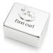 Personalised Silver Plated Rocking Horse First Curl Box - Engraved With Your Custom Text