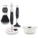 JAG Shaving Razor Set - 4-Piece Premium Shaving Kit with Black Synthetic Brush 3 Edged Razor Bowl & Rack - Perfect Gift Set - Buy Online on GoSupps.com