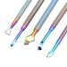 5pcs Nail Art Tools Pusher Remover Chameleon Double Sides Stainless Steel Dead Skin Stick Rod Manicure Care Tool Set JIGT01-05
