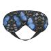 SSIMOO Blue Butterflies Sleep Mask-Adjustable Breathable Fashionable Eye Mask for A Comfortable Sleep Experience Black