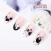Ghost Press on Nails Short Glossy Virus Fake Nails Almond Cartoon Print - 24Pcs Set (Style G) - Buy Online on GoSupps.com