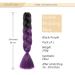 Gairyan Jumbo Braids Extensions - 60cm Ombre Synthetic Hair for Box Crochet Braids (Black & Purple) - 100g Afro Braiding Hair (1 Piece) - Buy Online on GoSupps.com