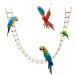 Wooden bird ladder ladder bridge pet hamster climbing conductor toys ladders swing toys wooden climbing ladders for bird parrots hamsters squirrels Totoro sugar glider (28 28 Ladders (61.81 3.14 inches))