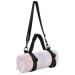 Cosmos Portable Yoga Mat Strap Mat Sling Picnic Blanket Strap with Adjustable Shoulder Strap & Handle for Festivals Picnics Camping Motorcycle Bedroll Pilates, Black