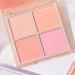 4 Colors Blush Palette Portable Face Blush Palette Saturated Versatile Pressed Makeup Blush Palette for Women - Buy Online on GoSupps.com