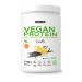 Weider vegan protein (750g) vanilla taste.23g protein/dose hereditary isolate (Pisane) & rice proteins.With vitamin B12 and Stevia.Gluten -free sugar -free.Packaging 50% recycled 100% recyclable 750g vanilla