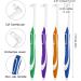 Buy Wllhyf 4-Piece Tuft Toothbrush Set | Soft Trim Interdental Brushes in Green Blue Yellow & Purple for Orthodontic Care - Best Detailed Cleaning - Buy Online on GoSupps.com