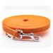 Twinkys Dog Style tow leash rubberized 20 mm wide for dogs up to 50 kg - without hand loop 45 meters orange made in Germany 45 meters orange 20 mm to 50 kg