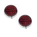 (Plaid Red and Black) Round Pill Box 3 Compartment Pill Box Mini Decorative Pocket Purse Portable Travel Medicine Tablet Vitamin Holder Organizer Pill Case