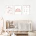 Meinbaby123 A4 Alphabet ABC Learning Posters - 3 Set for Kids' Room | Decorative Wall Art for Girls | Premium Rainbow & Number Posters in Pink - Buy Online on GoSupps.com