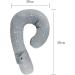 Kids Travel Neck Pillow - Soft U-Shape Head Support for Car Seat Safety - Grey - Buy Online on GoSupps.com