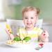 BEWOS Baby Cutlery Set - 2Pcs 304 Stainless Steel Spoon & Fork for Self Feeding | Toddler Safe & Dishwasher Safe | Christmas Baby Gift - Buy Online on GoSupps.com