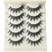 Wbfn 5 couples women Japanese Ernst makeup false eyelashes long thick natural beauty-eyes-whip extension DIY cosmetic false eyelashes (color: a)