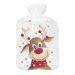 Hot water bottle with sweater cover 2 litre hot water bottle with beautiful fleece print cover rubber hot water bottle with reindeer lid 092