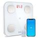 Scale for Body Weight - Bluetooth Smart Digital Body Fat Scale W/ 24 Measurements, Resting Heart Rate, Fitness App Sync, High Precision Body Composition Monitor for Body Fat, BMI,& Muscle Mass, 400lbs White Body Compositio