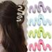 Limtula Candy Color Curved Shape Hair Claw for Girls High Ponytail Anti-Slip Hair Clutcher for Teens Taking Photo Hair Pins Lacquer cream yellow - Buy Online on GoSupps.com