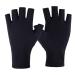 SONGQEE Anti UV Gloves for Gel Nail Lamp Professional Protection Gloves for Manicures UV Shield Gloves Nail Art Skin Care Fingerless Glove Protect Hands Home Outdoor Use (Black) (Black)