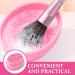 FOMIYES Makeup Brush Cleaning Mat with Brush Drying Holder Silicone Makeup Brush Cleaner Brush Cleaning Pad Cleaning Bowl for Makeup Pink - Buy Online on GoSupps.com