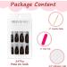 24Pcs Short Dark Red Almond French Press on Nails - Glossy Acrylic French Tips with Gold Design for Women and Girls - Buy Online on GoSupps.com