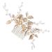 FOMIYES Comb Wedding Hair Accessories for Brides Wedding Headpiece for Bridal Headpieces for Wedding Flower Girl Hair Accessories Brides Hair Accessories Leaf Bridesmaid Zinc Alloy Hairpin
