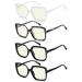 Eyekepper 4-pack Reading Glasses Blue Light Blocking Square Computer Readers Women +1.75 Blue Light Blocking Reading Glasses 1.75 x
