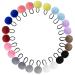 Topbuti 24 Pieces Pom Pom Hair Ties Pom Ball Elastic Hair Ties Cute Pompom Hair Bands Colorful Fur Ball Seamless Hair Ropes Ponytail Holders