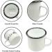 WKZXNIU Enamel Camping Coffee Mug 12oz - White | Small Tea Cup for Indoor/Outdoor Activities - Buy Online on GoSupps.com