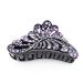 ARFINNE Purple Rhinestone Big Hair Claw Clip - 5 Inch Extra Large Black Jumbo Jaw Clip for Thick and Long Hair - Strong Hold Leaf Design - Buy Online on GoSupps.com