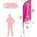 FSFLAG Nails Salon Feather Flag | Swooper Flag Pole Kit & Ground Stake | Advertising Banner Sign for Nails Salon Business - 11 Ft (Pink) - Buy Online on GoSupps.com