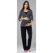 Zeta Ville Maternity Breastfeeding Pyjamas - Black With Stars - Size 8 - Pregnancy Nightwear - Buy Online on GoSupps.com