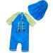 BONVERANO Baby Boys Swimsuit | Toddler Bathing Suit with UPF 50+ Sun Protection | Zipper One Piece Swimwear | 2-3 Years | Diving-goggles - Buy Online on GoSupps.com