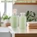 Boutihao 4-Piece Hinged Lid Cream Bottle Set | Refillable Travel Lotion Containers (200ml Green) - Ideal for Shampoo & Creams | International Shipping Available - Buy Online on GoSupps.com