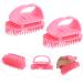Tovinanna 2-Piece ABS Hairbrush & Shampoo Massage Device for Thin Hair - Pink Hair Cleaning Brush for Men & Women 10.5x7x5.5cm - Buy Online on GoSupps.com