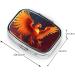Orange Red Phoenix Printing 2 Compartment Pill Case | Cute Travel Pill Box Organizer for Pocket & Purse Gifts - Buy Online on GoSupps.com