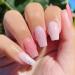 DANNI & TONI 28 Stickers Semi Cured Gel Nail Polish Strips Gel Nail Stickers(Pink Sands) Playful Design with Pops of Pink in The Colour Palette