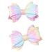 New 2025 2Pcs Glitter Hair Bow Clips For Ribbon Hairpin Barrettes Handmade Ice Cream Bowknot Hair Clips Girs Hair Accessories Jewelry Fashion Accessories Creative Gift