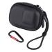 Brdrc Storage Pocket Case for DJI Osmo Action 4/3 mini-hard bowl pocket PU travel shell for GoPro 12/11/10/9 camera accessories (black)