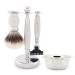JAG Shaving Razor Set - 4 -piece shaving set - Jag's Lee Range - Silberspitz Dachshaar Razor brush - 3 edge of the shaving cups - shaving bowl - shaving rapids - Ivory gift set