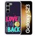 Silicone shell for Samsung Galaxy S23 romantic phrase love you to the moon and back 2 transparency flexible TPU silicone cover transparency tr - love yourself to the moon and back 2