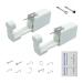 2 Pack Nose Piercing Kit, GCHSSS Disposable Safe Sterile Piercing Unit For Self Nose Piercing Gun, Nose Stud Piercing Kit Tool with Free Nose Rings Hoop and Marker (White+Black)