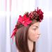 Beaupretty Christmas Hair Wreath Headdress - Natural Berries Rose Flowers & Leaves | Adjustable Band for Women - Buy Online on GoSupps.com