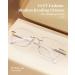 LUFF Rimless Reading Glasses for Women - Blue Light Blocking Fashion Metal Frameless Eyeglasses Anti Eyestrain 2.0x Gold - Shop Internationally! - Buy Online on GoSupps.com