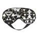 Fashion Modern Black White Gold Triangle print Light blocking eye mask soft eye mask adjustable for sleep travel yoga etc