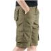 Men's Cargo Hiking Shorts - 7 Stretch Water Resistant Quick Dry Tactical Shorts | Green, Size 33 - Buy Online on GoSupps.com